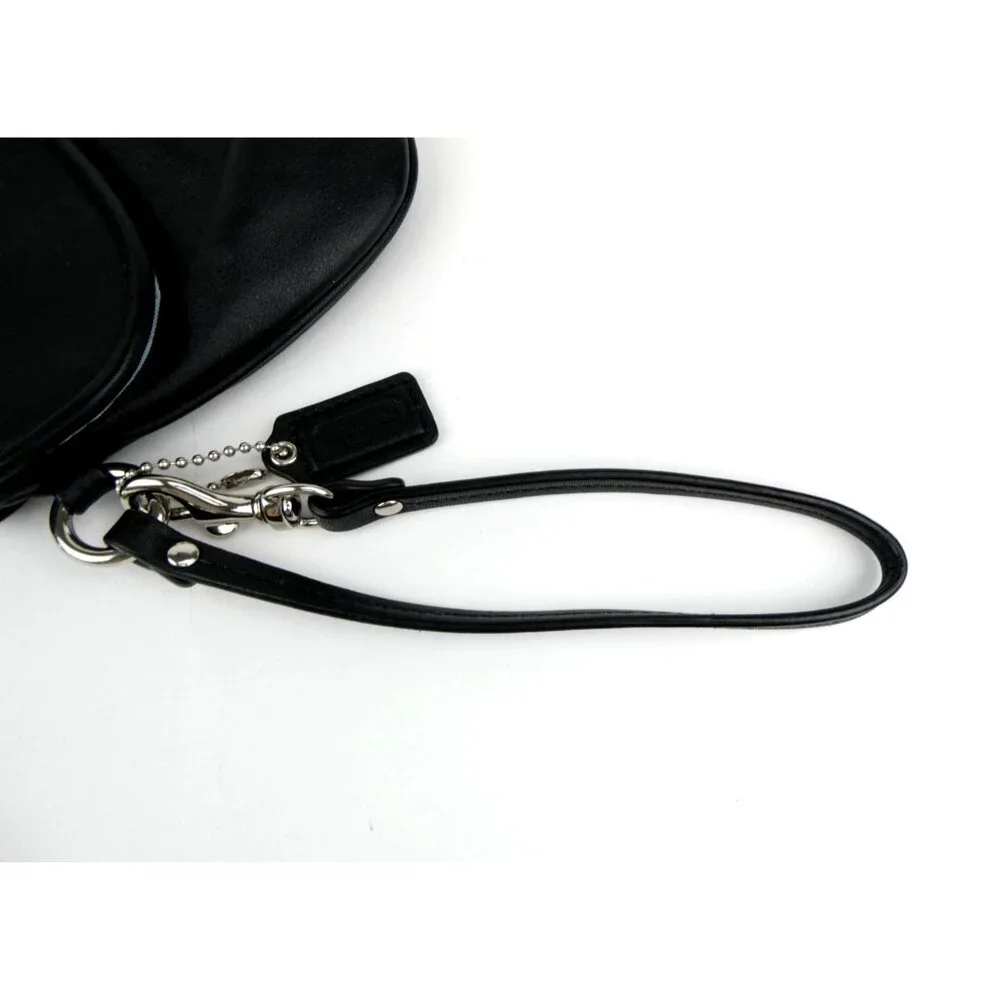 Coach‎ Black Leather Flap Wristlet